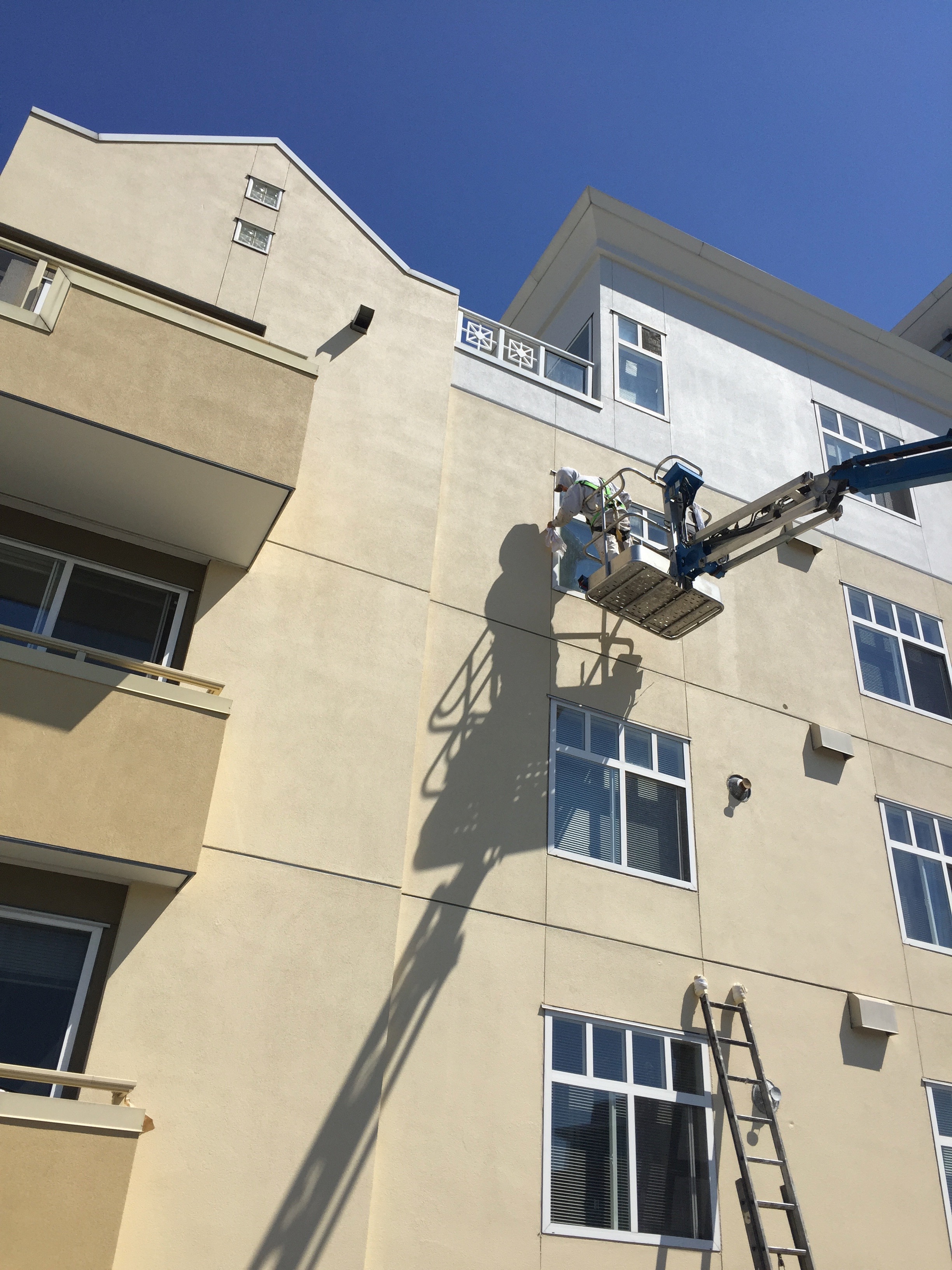 Seattle Commercial painting with lift Amsberry's Painting