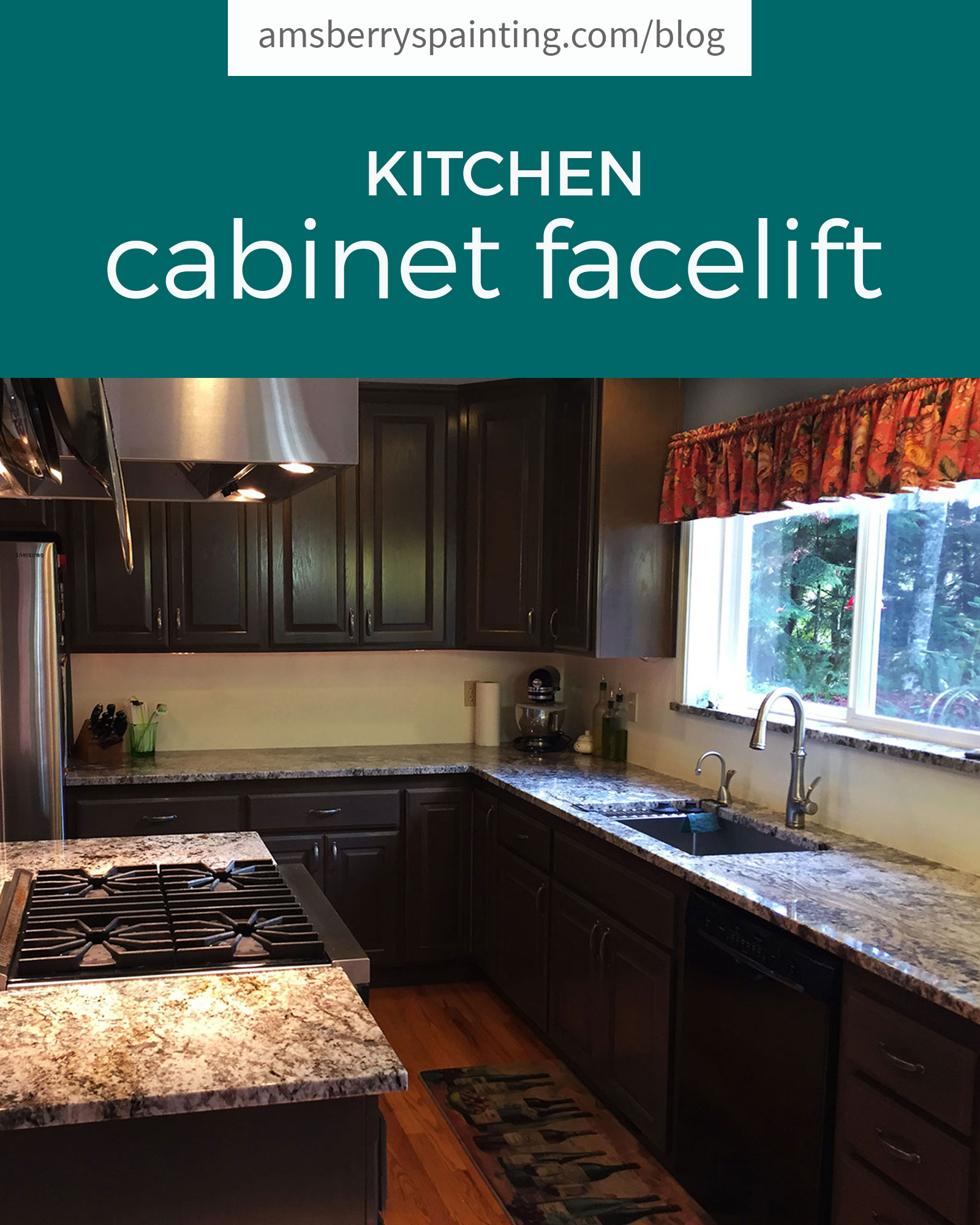 Kitchen Cabinet Re Stain Transformation