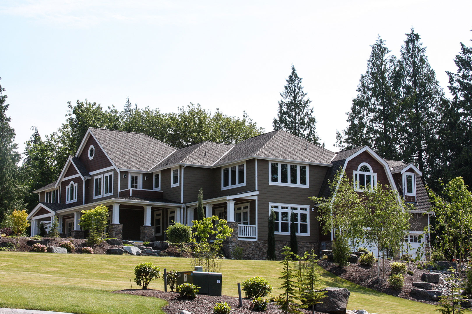 large brown exterior home