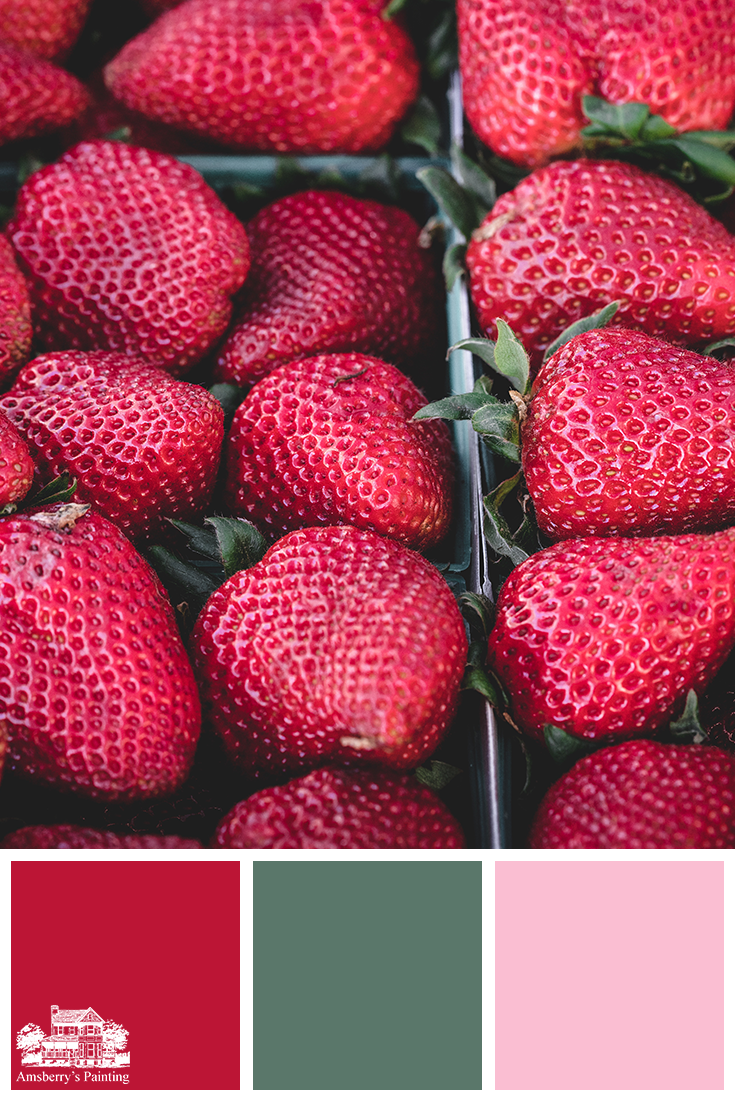 Color Palette // Fresh Picked Hues SW6868 Real Red, SW6459 Jadite, SW6583 In the Pink