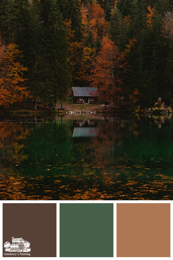 Color Palette // Hidden Treasures SW6076 Turkish Coffee, SW6447 Evergreens, SW7710 Brandywine