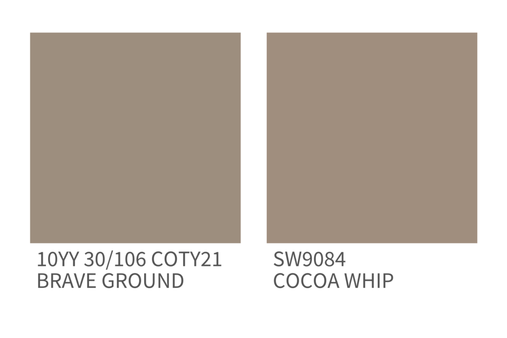 brave ground and cocoa whip colors