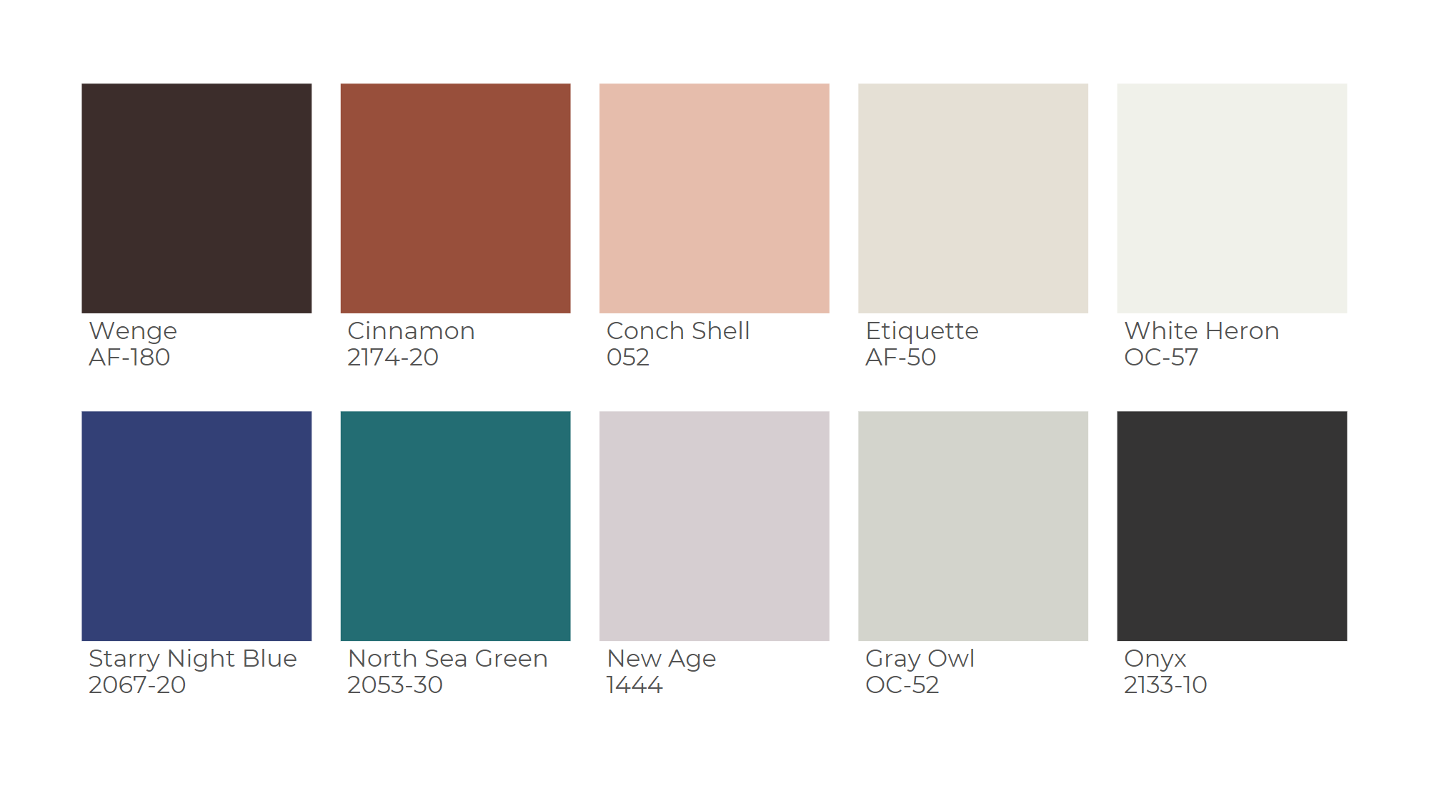 Benjamin Moore color trend palette 2023