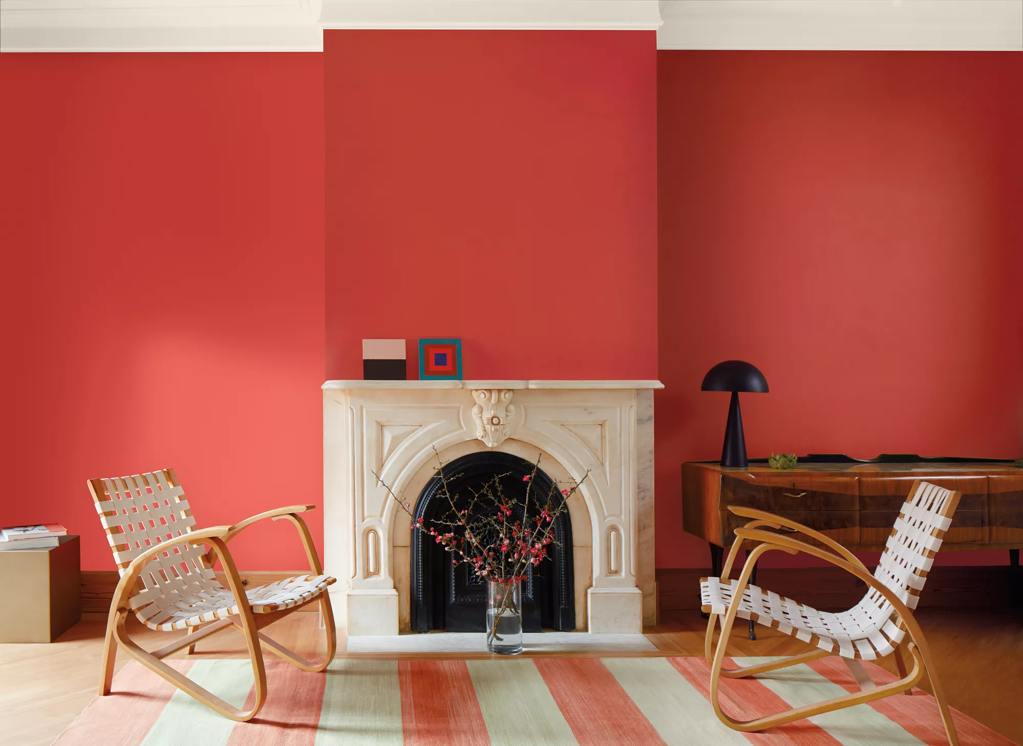 Raspberry Blush painted Living Room