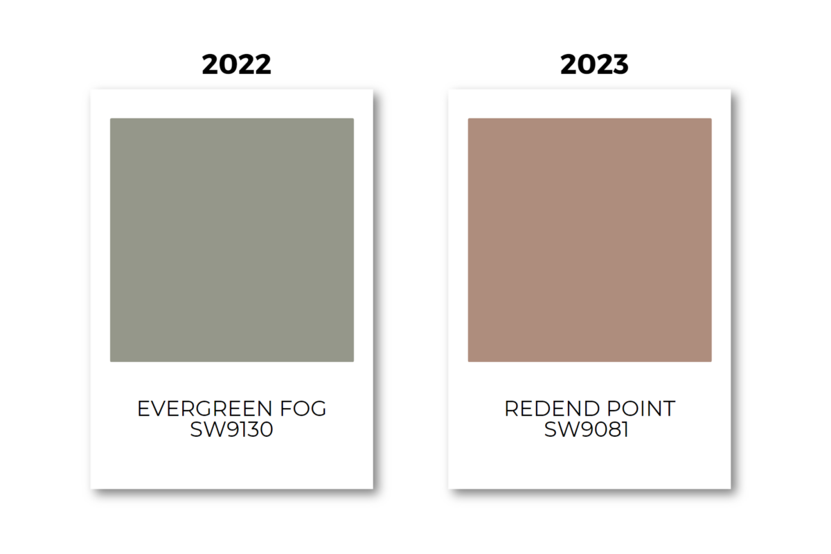 Sherwin-William's colors 2022 & 2023